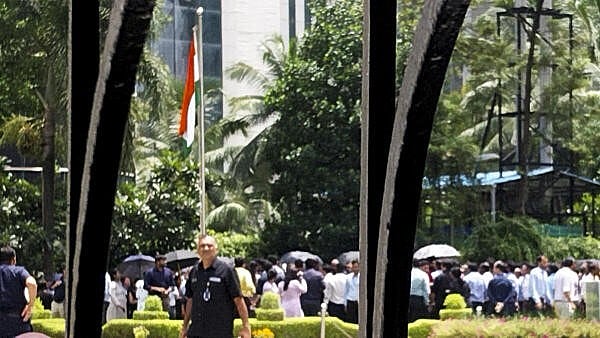 <div class="paragraphs"><p>SEBI employees protest at the SEBI premises, in Mumbai.</p></div>