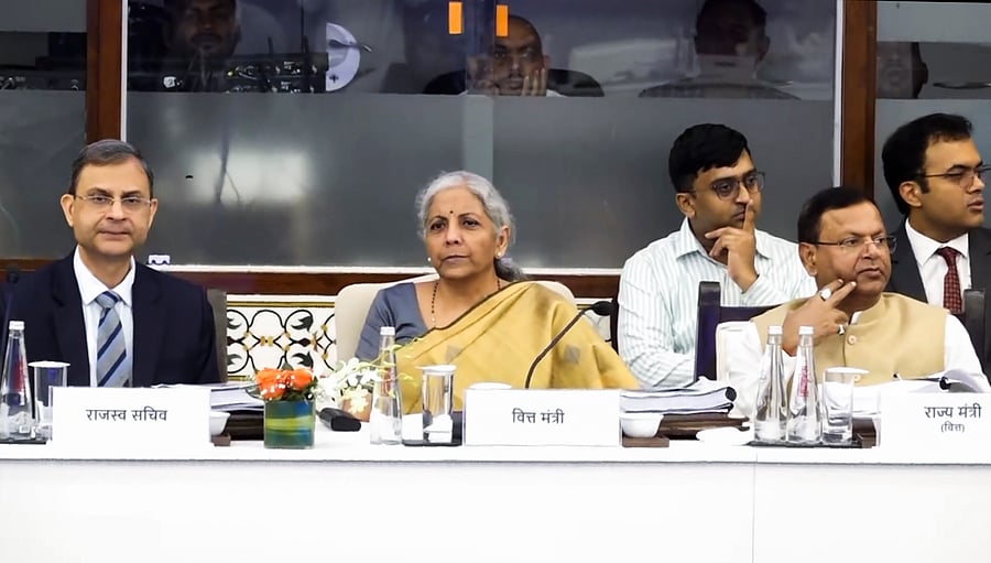 <div class="paragraphs"><p>Union Finance Minister Nirmala Sitharaman chairs a meeting of the GST Council in New Delhi on Monday. </p></div>