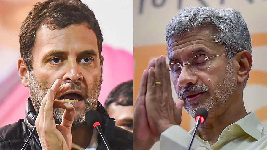 <div class="paragraphs"><p>Congress leader Rahul Gandhi (L) and S Jaishankar (R). </p></div>