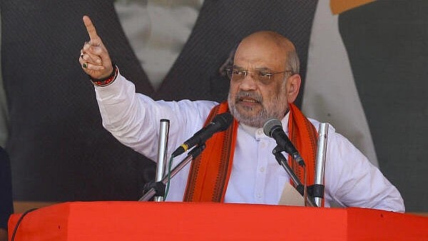 <div class="paragraphs"><p>Union Home Minister Amit Shah speaks during a public meeting ahead of J&K Assembly elections, in Kishtwar district, Jammu & Kashmir, Monday, Sept. 16, 2024. </p></div>