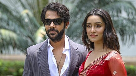 <div class="paragraphs"><p>Actors Rajkummar Rao and Shraddha Kapoor pose for photos during the promotion of ‘Stree 2’</p></div>