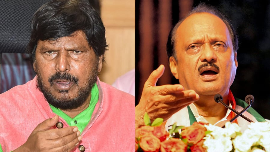 <div class="paragraphs"><p>Union Minister Ramdas Athawale(L) and Maharashtra Dy-CM Ajit Pawar</p></div>