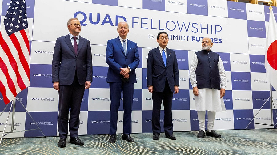 <div class="paragraphs"><p>File photo of Summit meeting of Quad leaders in Tokyo</p></div>