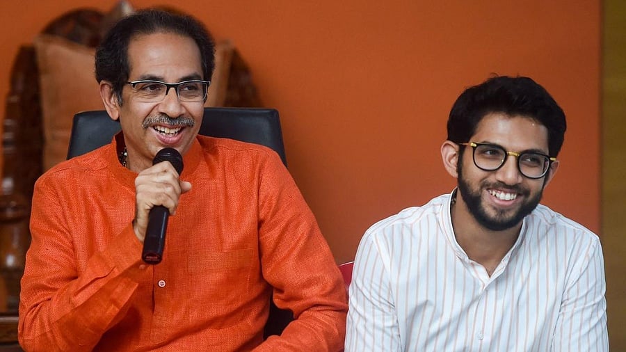 <div class="paragraphs"><p>Uddhav Thackeray (left) and Aaditya Thackeray. </p></div>