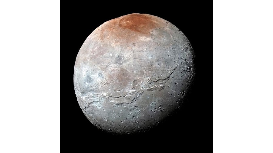 <div class="paragraphs"><p>Pluto's largest moon Charon is seen in this photo. </p></div>