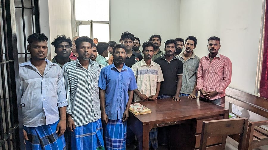 <div class="paragraphs"><p>Image showingthe released fishermen.</p></div>