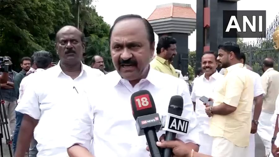 <div class="paragraphs"><p>Kerala LoP VD Satheesan outside&nbsp;Kerala Assembly.</p></div>