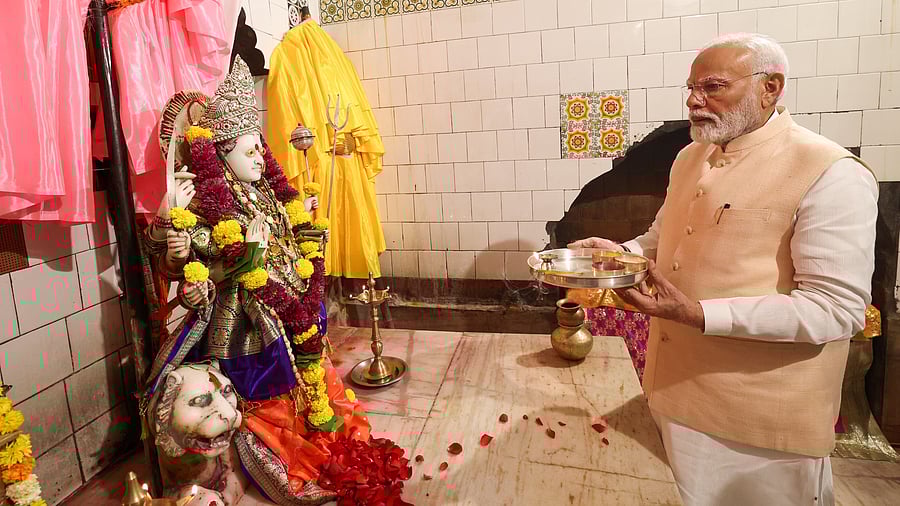 <div class="paragraphs"><p>Prime Minister Narendra Modi on Monday shared on X a 'garba' song he wrote as a tribute to Goddess Durga.</p></div>