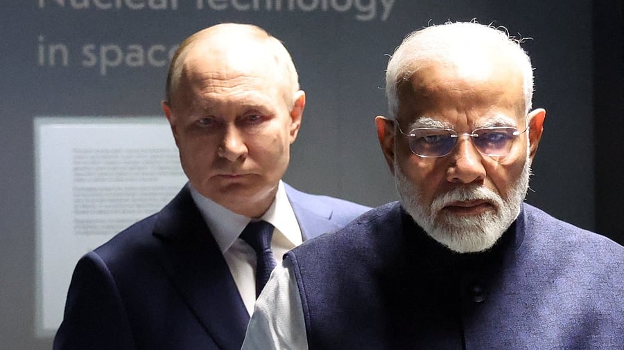 <div class="paragraphs"><p>Russia's President Vladimir Putin and India's Prime Minister Narendra Modi </p></div>