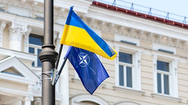 <div class="paragraphs"><p>The flags of Ukraine and Nato. Image for representation.</p></div>