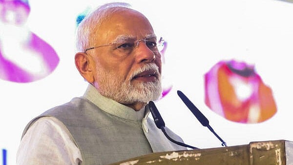 <div class="paragraphs"><p>Prime Minister Narendra Modi addresses the gathering in Varanasi. </p></div>