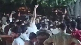 <div class="paragraphs"><p>Screengrab from the video showing ruckus over Diwali celebrations in Delhi's Jamia Millia Islamia</p></div>