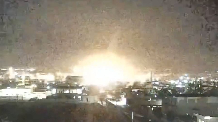 <div class="paragraphs"><p>A view shows explosion among buildings in  Syria on October 24, 2024. (Image for representation)</p></div>