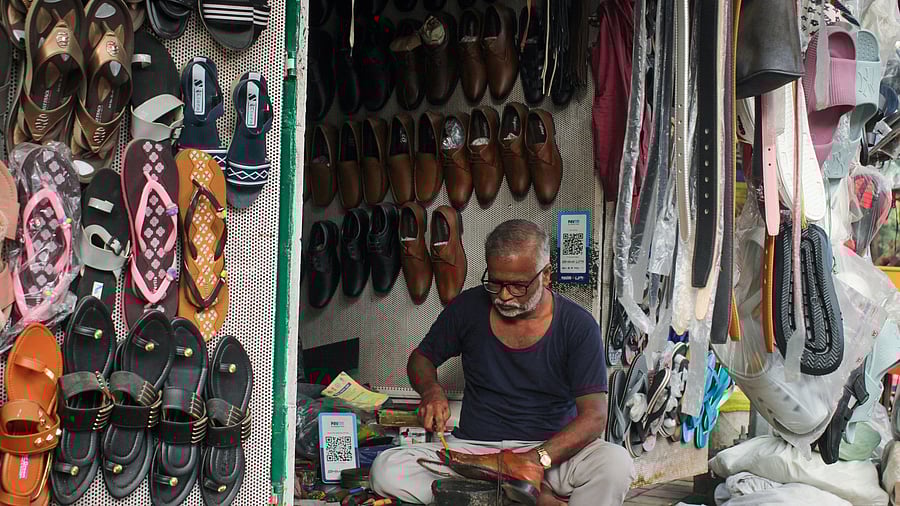 <div class="paragraphs"><p>A cobbler at work in Bengaluru. </p></div>