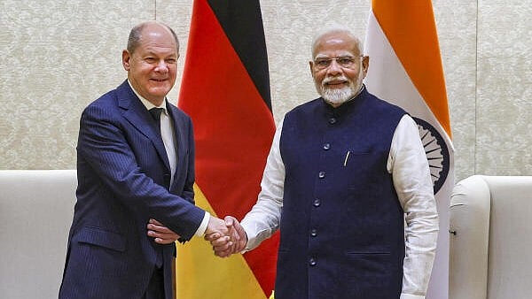 <div class="paragraphs"><p>Prime Minister Narendra Modi during a meeting with German Chancellor Olaf Scholz, in New Delhi, Friday, Oct. 25, 2024. </p></div>