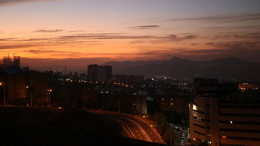 <div class="paragraphs"><p>A general view of Tehran after several explosions were heard, in Tehran, Iran</p></div>