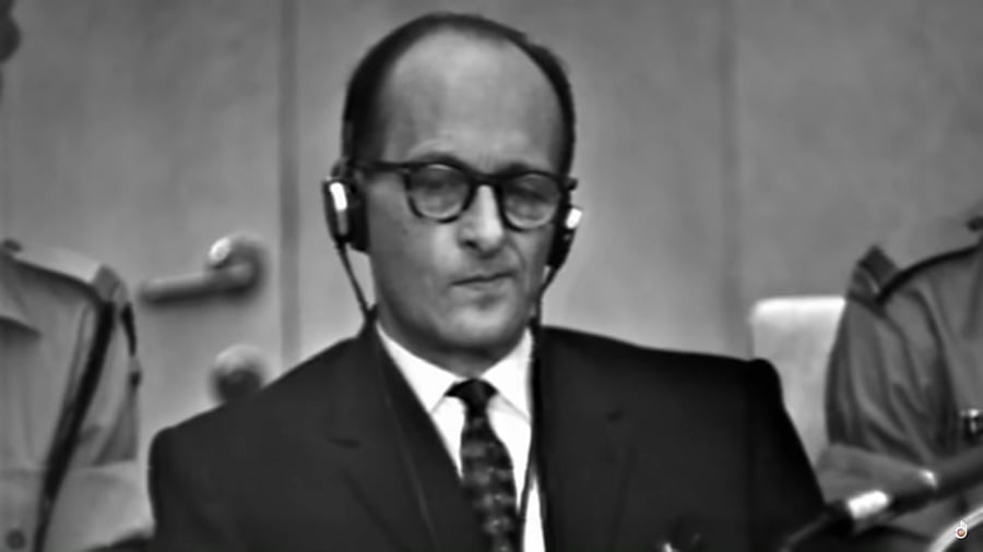 <div class="paragraphs"><p>Adolf Eichmann during his trial in Jerusalem, 1961.</p></div>