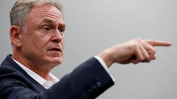 <div class="paragraphs"><p>Olympus Corp incoming chief executive Stefan Kaufmann speaks during an interview with Reuters at the company's headquarters in Tokyo. </p></div>