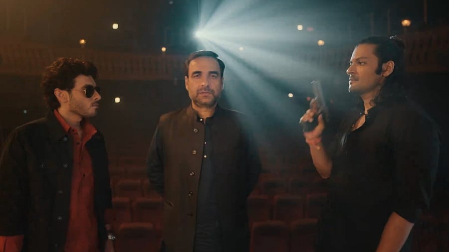 <div class="paragraphs"><p>Divyenndu, Pankaj Tripathi and Ali Fazal (L to R) from the teaser of 'Mirzapur: The Film'. </p></div>