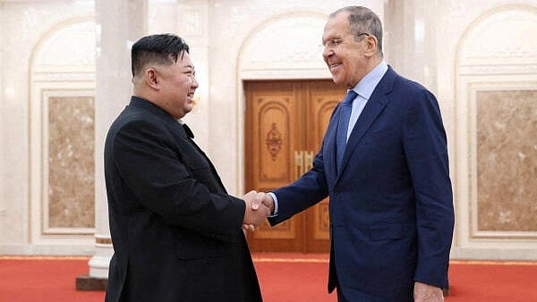 <div class="paragraphs"><p>North Korean leader Kim Jong Un meets with Russian Foreign Minister Sergei Lavrov in Pyongyang.</p></div>