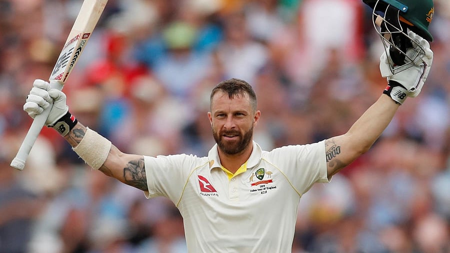 <div class="paragraphs"><p>Matthew Wade celebrates a century during Ashes 2019.</p></div>