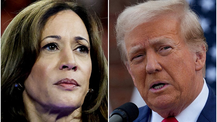 <div class="paragraphs"><p> US Vice President Kamala Harris and former US President Donald Trump </p></div>