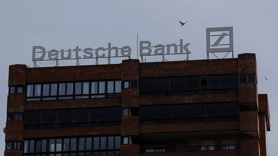 <div class="paragraphs"><p>FILE PHOTO: The logo of Deutsche Bank is seen on the roof of a building outside a Deutsche Bank branch office in Malaga, Spain, April 24, 2024. </p></div>