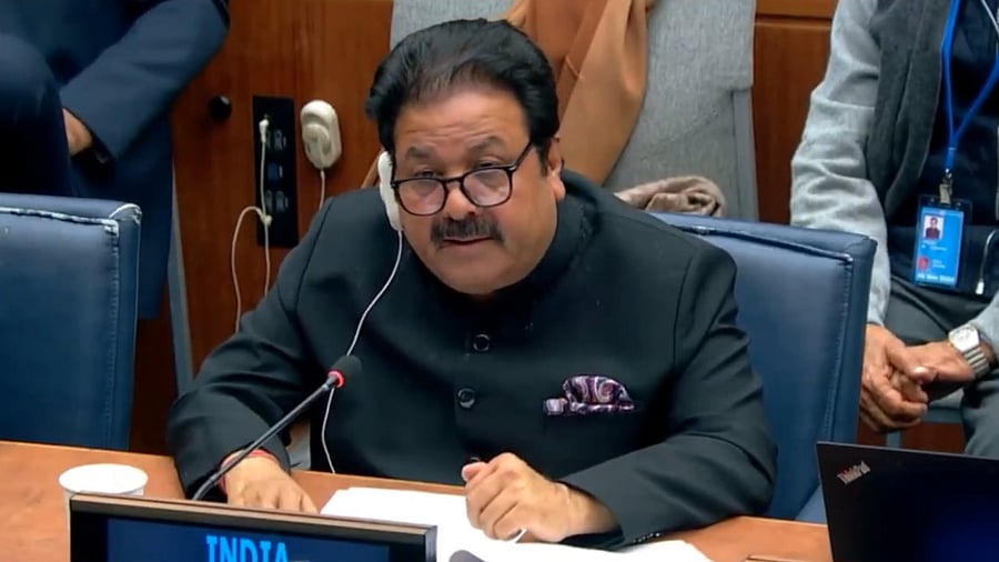 <div class="paragraphs"><p>Rajeev Shukla delivers statement at the General Debate of the Fourth Committee of UN. </p></div>