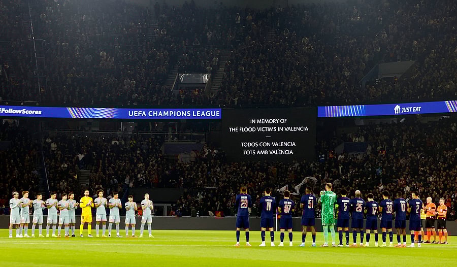 <div class="paragraphs"><p>PSG and Atletico Madrid players ahead of their UCL clash, November 6, 2024.</p></div>