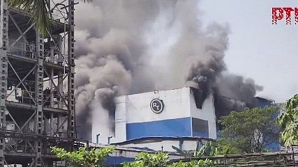 <div class="paragraphs"><p>Screengrab of the video showing fire in the factory.</p></div>