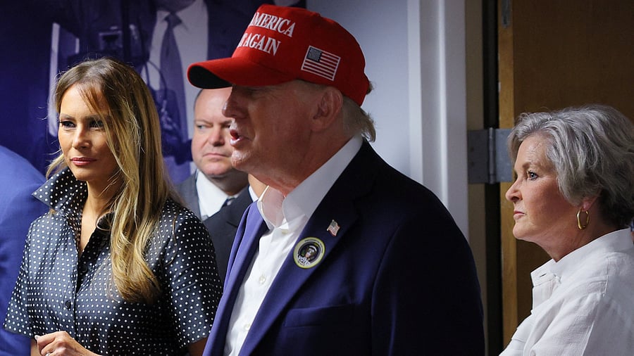 <div class="paragraphs"><p>Senior advisor Susie Wiles listens as Republican presidential nominee former U.S. President Donald Trump, accompanied by his wife Melania, thanks campaign workers at his campaign headquarters on Election Day, in West Palm Beach, Florida, US, November 5, 2024. </p></div>