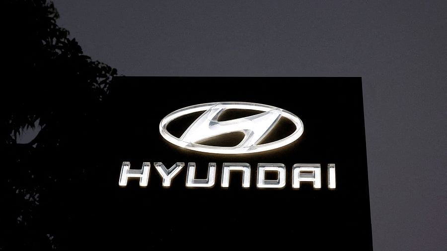 <div class="paragraphs"><p>The Logo of Hyundai Motor India Limited is seen outside a car showroom.&nbsp;</p></div>