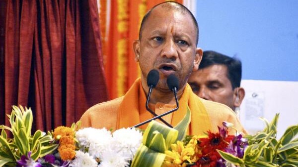 <div class="paragraphs"><p>Uttar Pradesh Chief Minister Yogi Adityanath addresses a gathering during the inauguration of the Namo Ghat on the Ganga river, in Varanasi, Friday. </p></div>