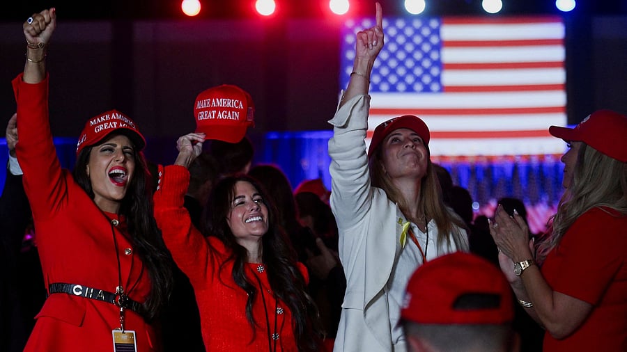 <div class="paragraphs"><p>Trump supporters wearing MAGA hats </p></div>