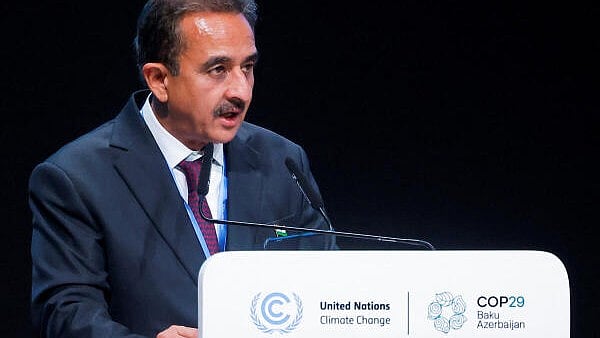 <div class="paragraphs"><p>India's Minister of State for Environment, Forest and Climate Change Kirti Vardhan Singh deliveres a statement during the United Nations climate change conference COP29, in Baku, Azerbaijan.&nbsp;</p></div>