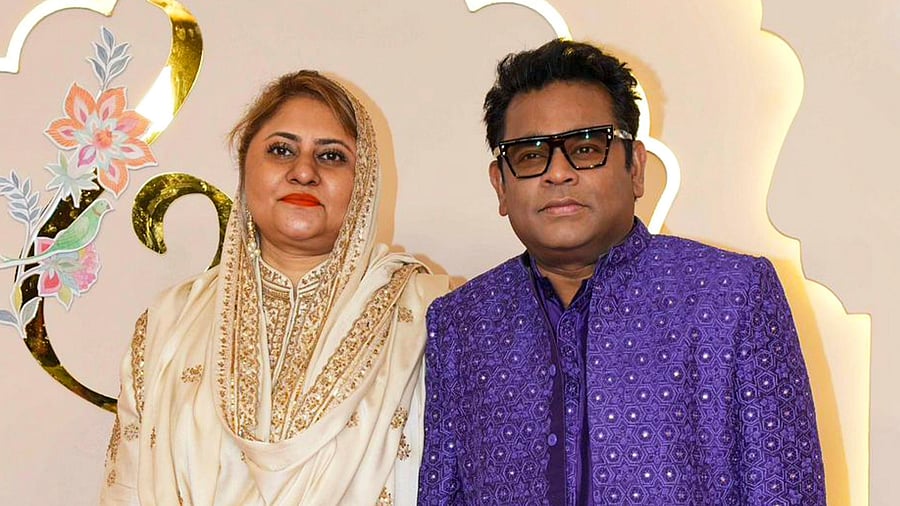 <div class="paragraphs"><p>A file image of A R Rahman and his wife Saira Banu attending Anant Ambani and Radhika Merchant's wedding in Mumbai. </p></div>