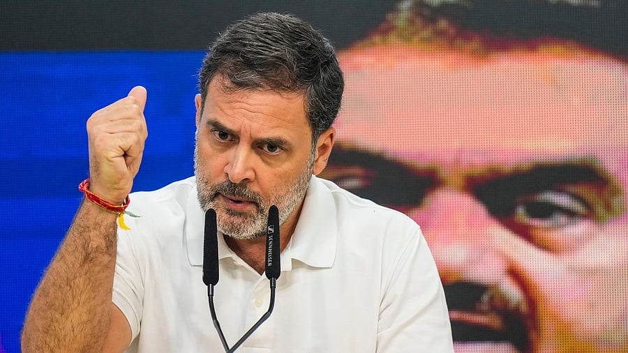 <div class="paragraphs"><p>New Delhi: Leader of Opposition in Lok Sabha and Congress leader Rahul Gandhi at the AICC headquarters, in New Delhi.</p></div>