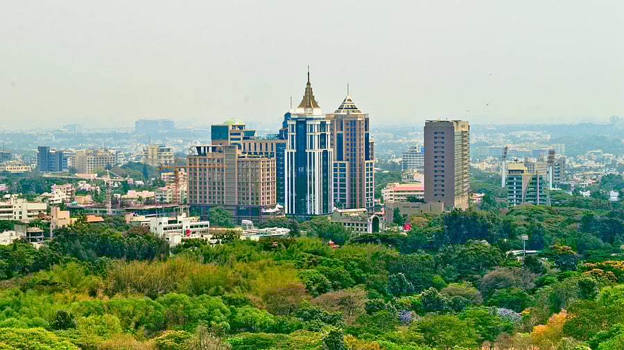 <div class="paragraphs"><p>Bangalore city scape with trees in foreground Bangalore or bengalurucity scape with green trees on foreground.</p></div>
