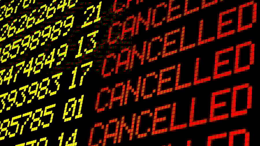 <div class="paragraphs"><p>Representative image of flights being displayed as cancelled on airport screens</p></div>