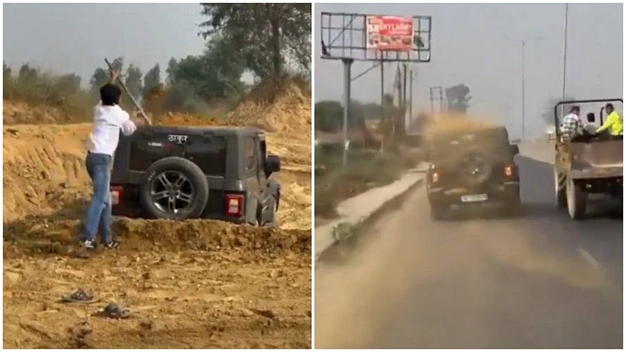 <div class="paragraphs"><p>Screengrab of the dusty Thar SUV </p></div>