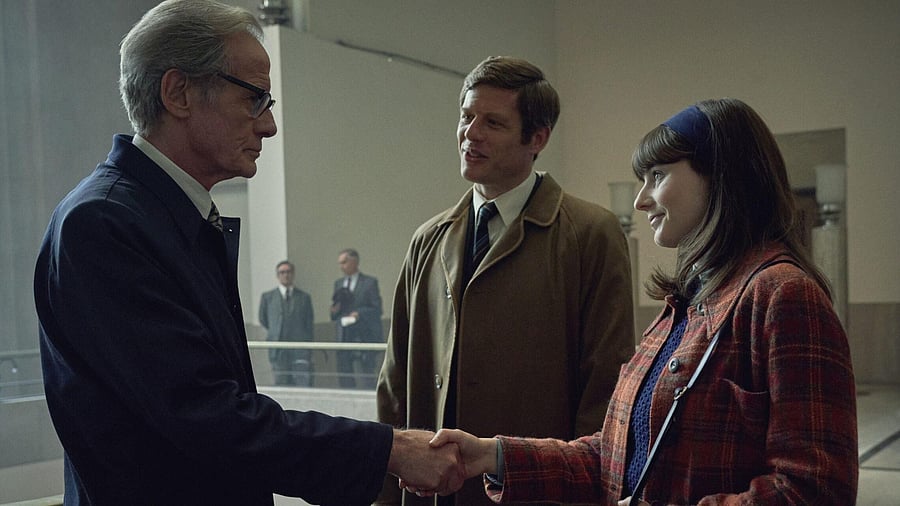 Bill Nighy, James Norton, Thomasin McKenzie in 'Joy'.