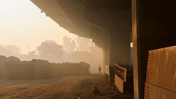<div class="paragraphs"><p>A man walks under an under-construction flyover as the sky is enveloped in smog caused by air pollution in Delhi, India, November 28, 2024. </p></div>