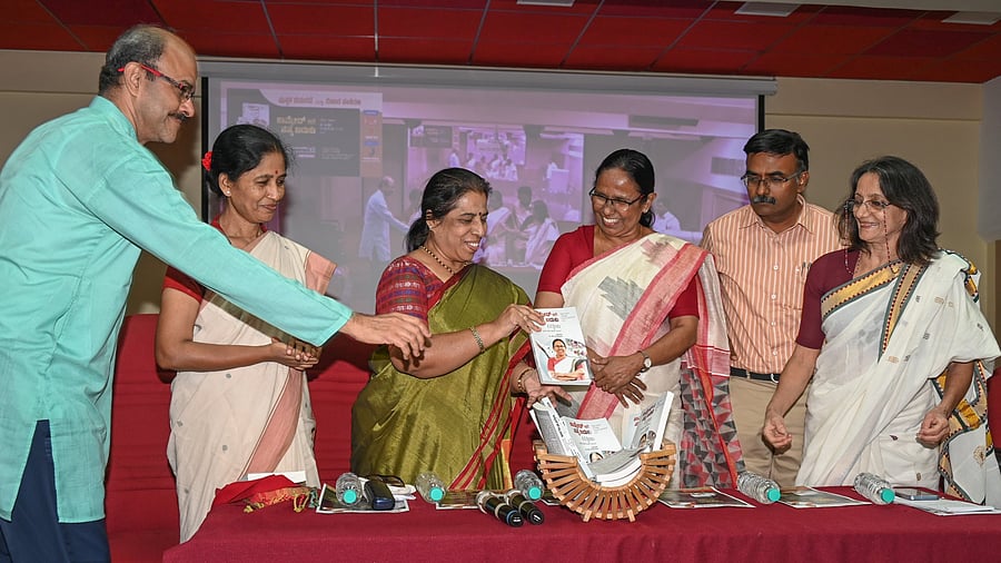 <div class="paragraphs"><p>Public health researcher Prasanna Saligram, Dr H S Anupama, Dr Vasundhara Bhupathi, former health minister of Kerala K K Shailaja, Dr Anil Kumar, and social activist Vimala launched the Kannada version of the book, 'My Life as a Comrade,' in Bengaluru on Saturday. </p></div>