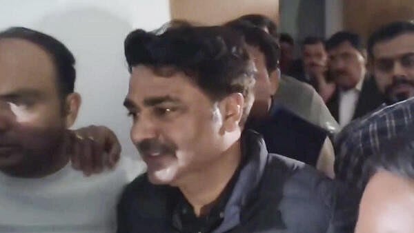 <div class="paragraphs"><p>AAP MLA Naresh Baliyan, arrested by the Delhi Crime Branch, being produced at the Rouse Avenue Court, in New Delhi</p></div>