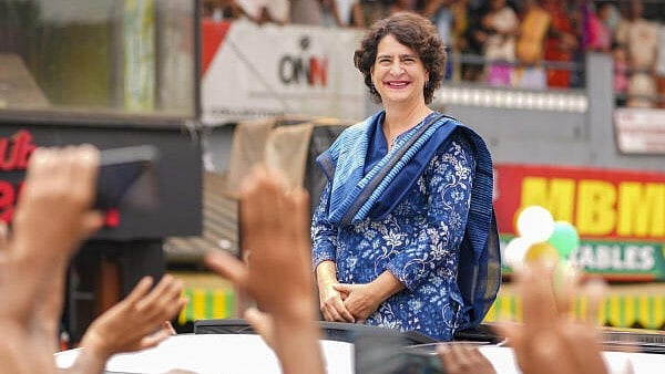 <div class="paragraphs"><p>Congress General Secretary and MP Priyanka Gandhi during a rally at Mananthavady, in Wayanad district, Kerala, on Sunday.</p></div>