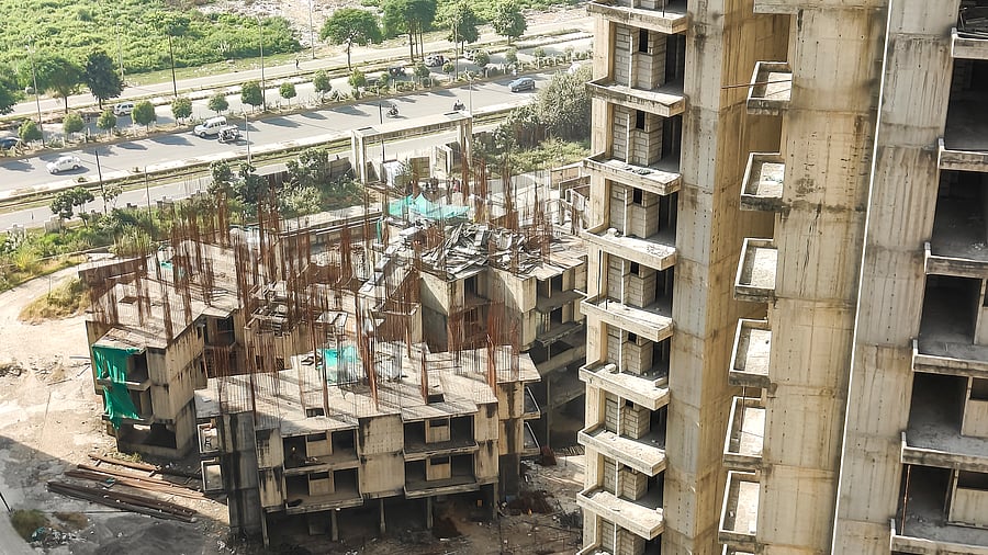 <div class="paragraphs"><p>An under-construction building which employs around 100 construction workers, in Noida extension</p></div>