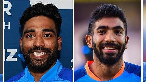 <div class="paragraphs"><p>Mohammed Siraj (L); Jasprit Bumrah.</p></div>