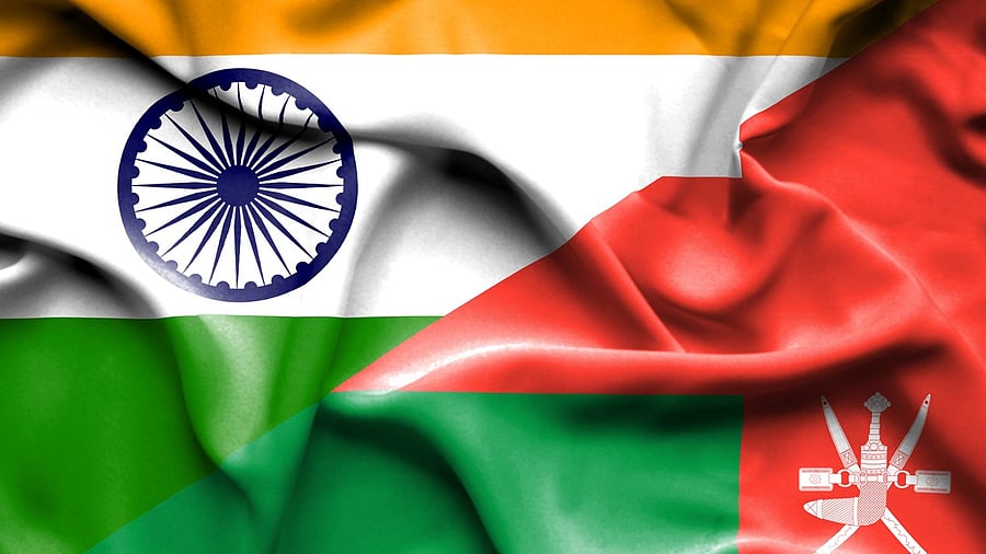 <div class="paragraphs"><p>Flags of India and Oman.</p></div>