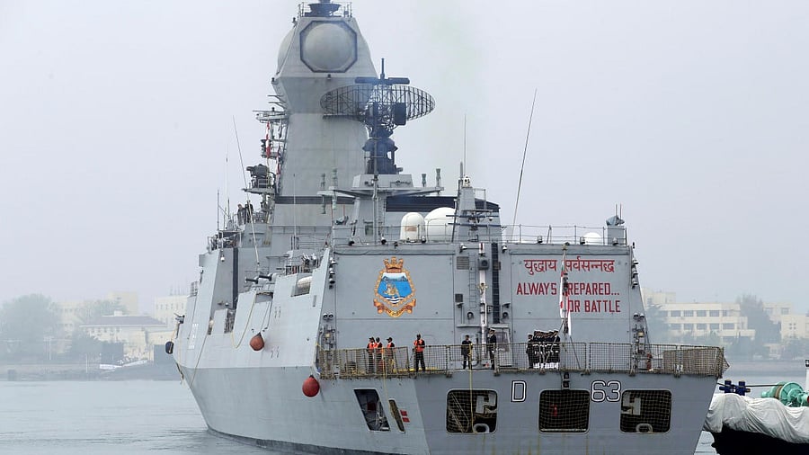 <div class="paragraphs"><p>An Indian Navy warship.</p></div>