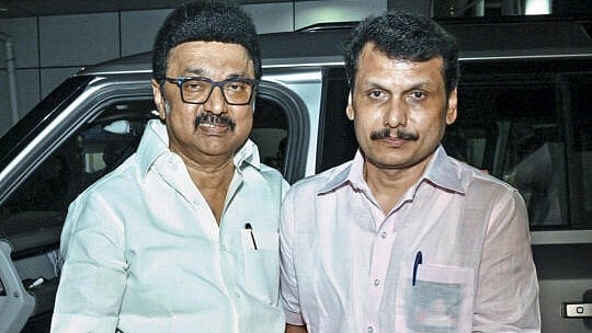 <div class="paragraphs"><p>Tamil Nadu Chief Minister M K Stalin (L) with minister V Senthil Balaji. </p></div>